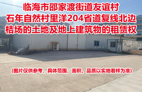 临海市邵家渡街道友谊村石年自然村里洋204省道复线北边桔场的土地及地上建筑物的租赁权